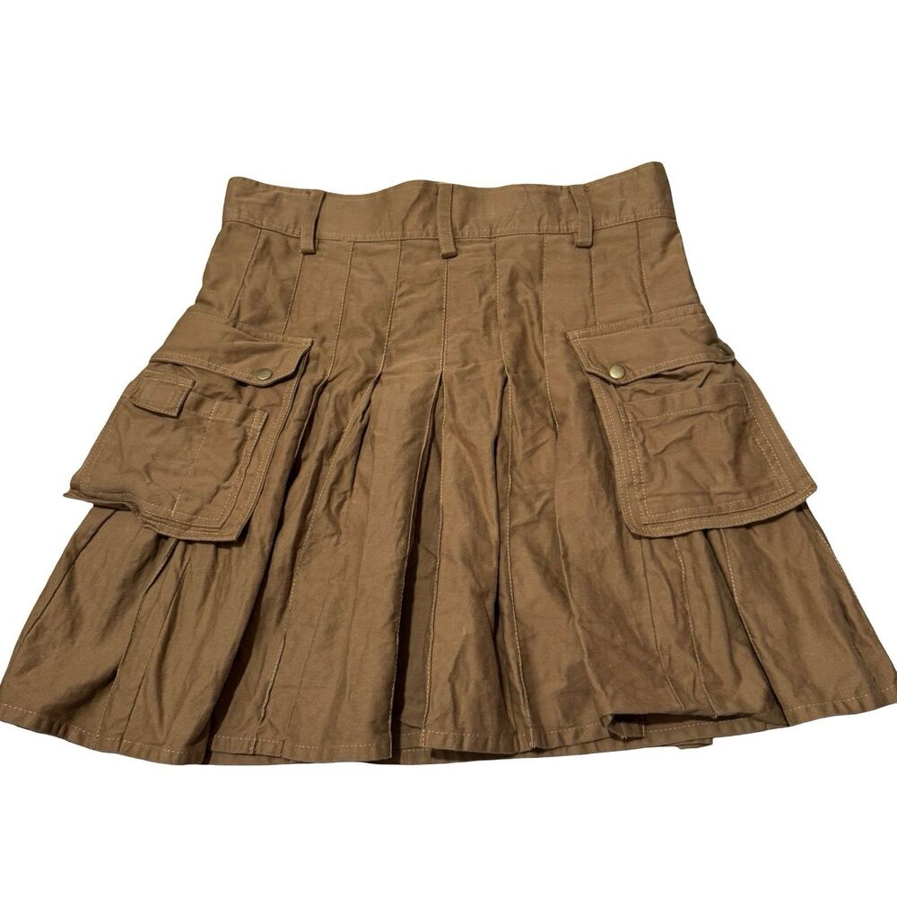 Utkilt Brown Khaki Utk Kilt Rear Pockets Men’s 38 Cotton